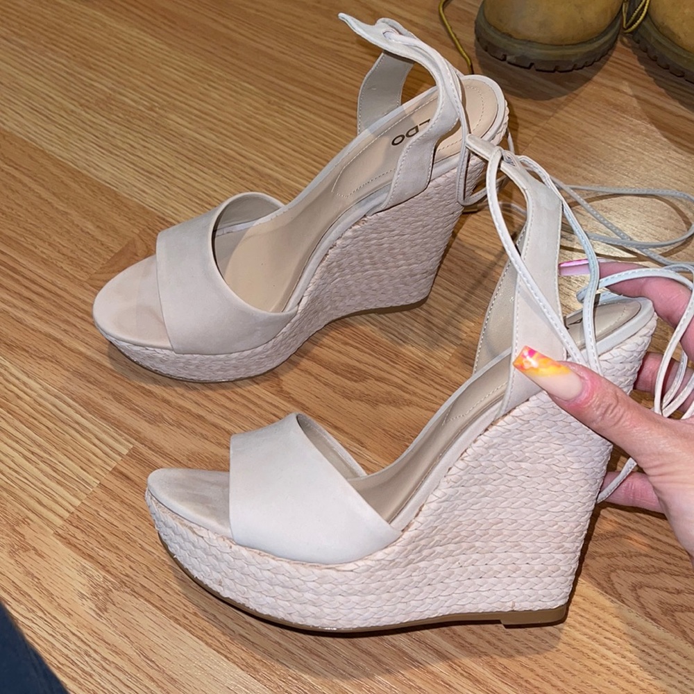 ALDO NUDE WEDGES